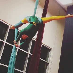 Bendy Coach Monica being festive for the holidays