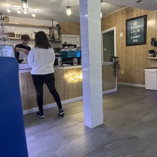 Front coffee bar area
