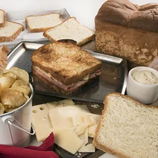 Monty Sando ​ Japanese milk toast, applewood smoked ham, Swiss cheese