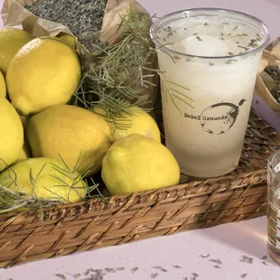 Lavender Lemonade ​ house lavender syrup, lemonade slush