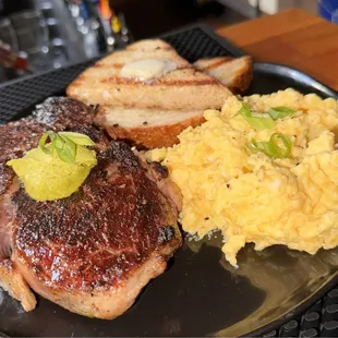Steak and eggs