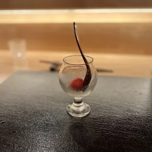 Strawberry Sorbet Infused With Wasabi - Instagram @friesandchives