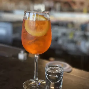 a drink and a shot