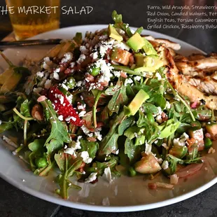 The Market Salad is topped with Raspberry Vinaigrette. -- I.G. @kim.d.west