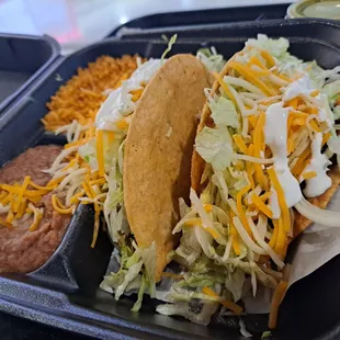 Beef crunchy taco combo