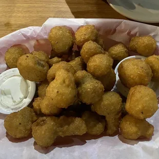 Deep fried mushrooms excellent
