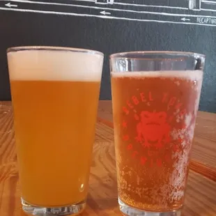Liquid Haze and a Watermelon beer.