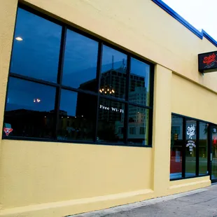 the outside of the building