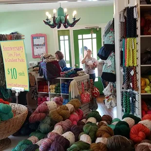 10th anniversary event! Lots of beautiful yarn to buy