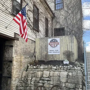 Right outside the entrance.