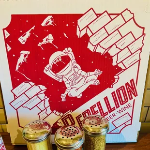 Take Out Box on display (Space Theme)