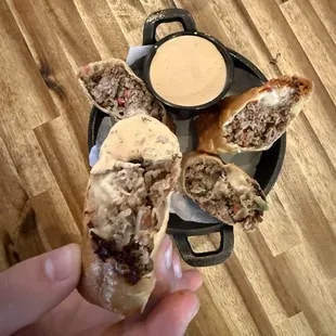 Philly Steaks Egg Rolls