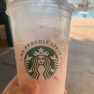 Venti pink drink and pool day