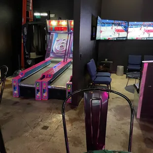 Ski Ball, photo booth, and private seating areas