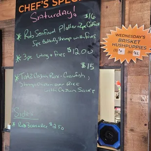 Amazing specials!   HAVE TO COME BACK ON A WED!