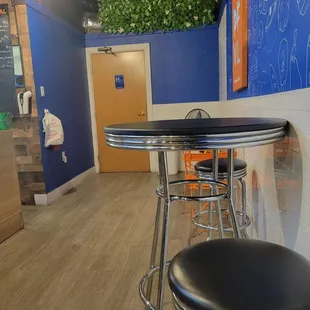 Seating Area and Restroom