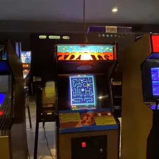 a row of arcade machines