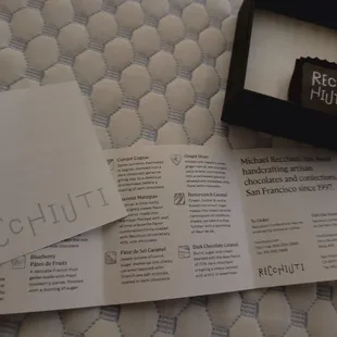 Classic sampler with 1 piece remaining and infosheet provided in the box.