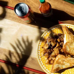 a plate of food on a table