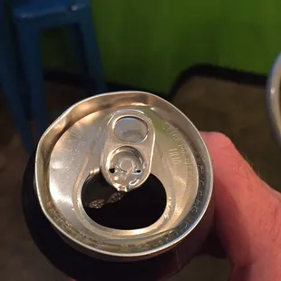 I cannot believe they serve me a $7.00  beer in a can all dented up and bent up like this