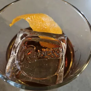 Clear, stamped ice cubes!