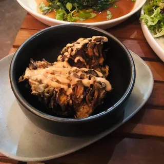 Crispy Maitake mushroom, Spicy Aioli