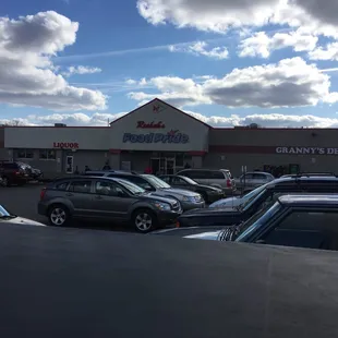 a parking lot full of cars