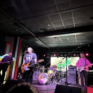 Band 3 with a different band member viewing from The stage basement