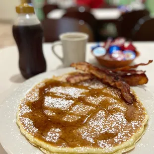 Bacon and a pancake as big as the platter- Saturday winning! Recipe Box | Brandon FL | 3/20/2021