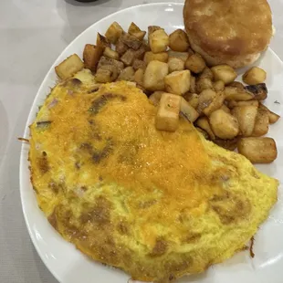 Meat lovers omelette