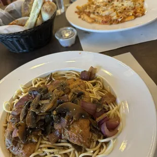 Chicken Marsala &amp; baked ziti