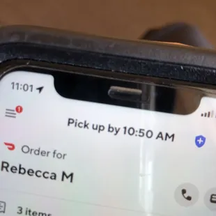 Over 10 minutes late for pick up example