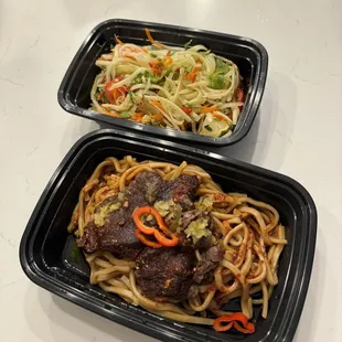 Papaya Salad  Ma La Braised Beef Cheek Noodle