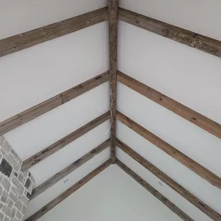Ceiling Beams - 6x6 cross beam with a 6x8 header beam