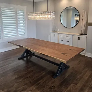 LIve edge walnut with custom base