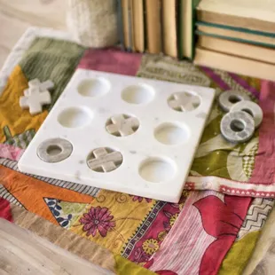 Marble tic tac toe board! How fun?