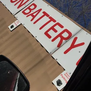 Signage outside where you park