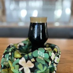 Azote milk stout on St. Patrick's Day