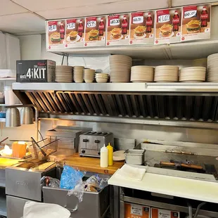 a restaurant kitchen with a lot of food