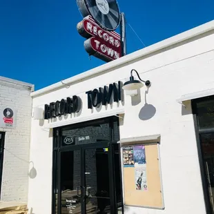 Here is an early picture of the outside of Record Town before our neighbors moved in