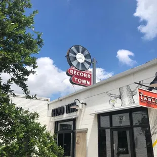 Day tine outside view of Record Town - its in the corner of the plaza on 120 St. Louis Avenue, Fort Worth TX 76132