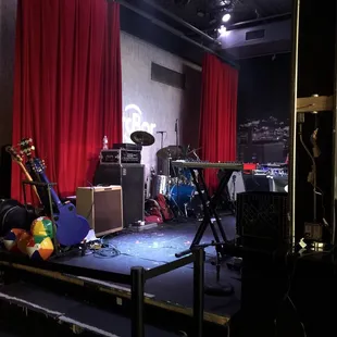 a stage set up for a concert