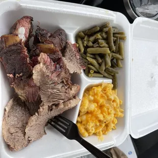 Brisket and ribs, the ribs were OK the brisket was horrible tough chewy no flavor.