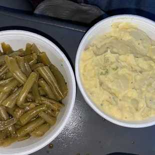 Green beans and potato salad