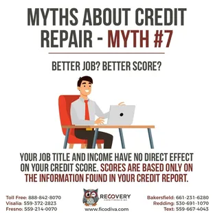 #myth #7 #better #job #better #credit while this is not true, #many #employers #do #run #creditchecks #before #they #hire #you.