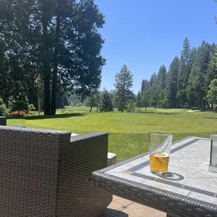 After round brew, sitting behind the 10th tee