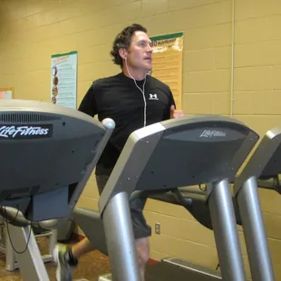 We have treadmills, 3 types of ellipticals, stair climber, upright and recumbent bikes and rowing machine.