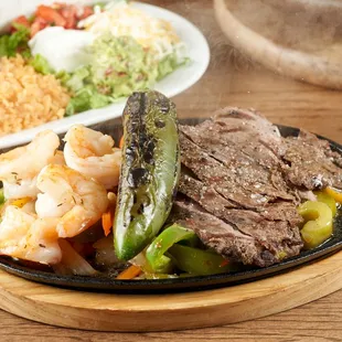 Steak and Shrimp Fajitas