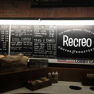 Our Recreo Menu
