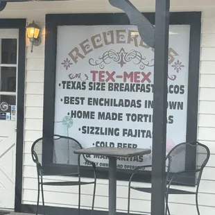 01/14/24 window advertising homemade tortillas which is a total lie. Go somewhere else. They need to have it removed.